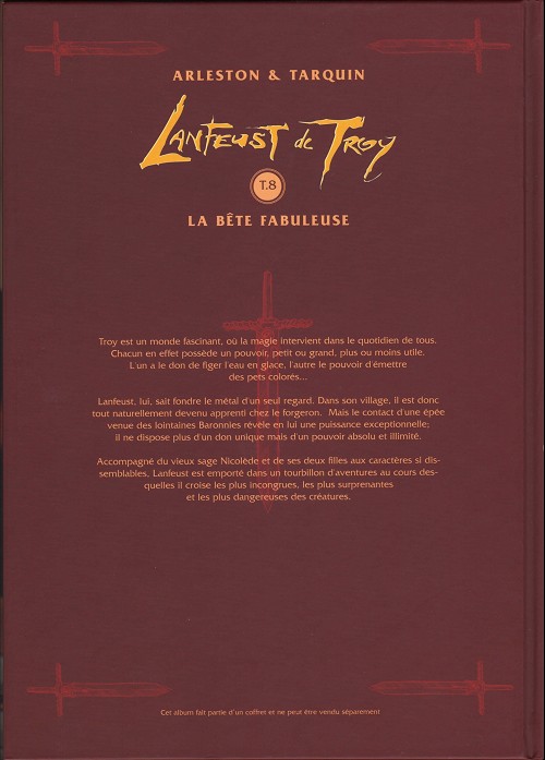 Verso de l'album Lanfeust de Troy Tome 8 La bête fabuleuse