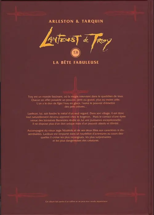 Verso de l'album Lanfeust de Troy Tome 8 La bête fabuleuse