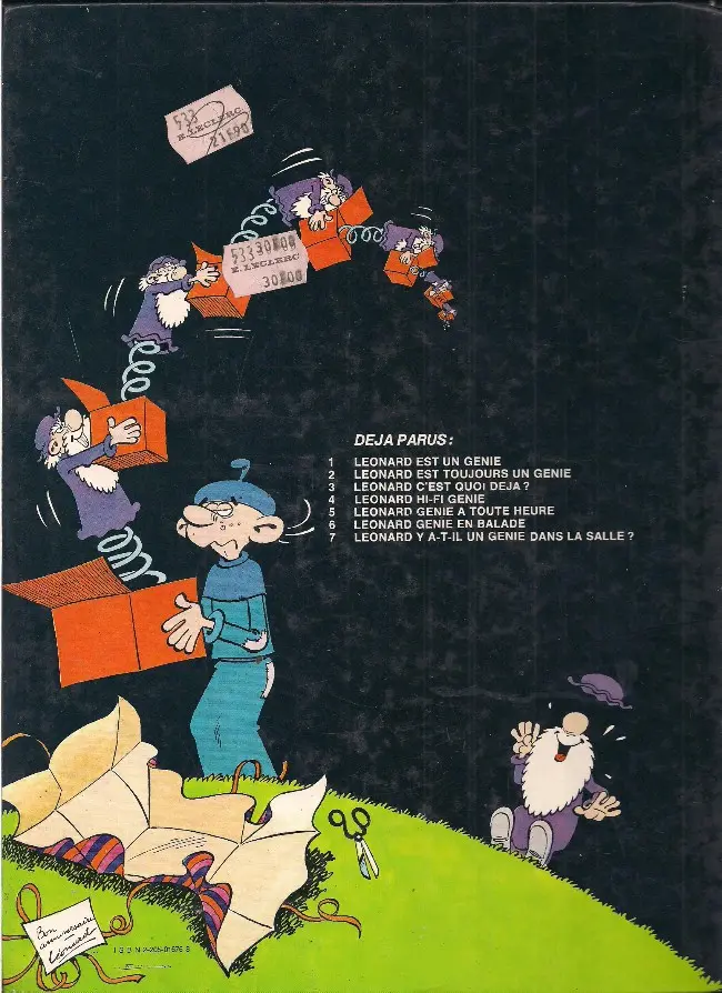 Verso de l'album Léonard Tome 4 Hi-Fi Génie