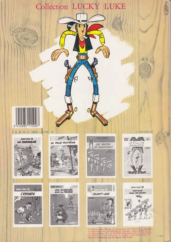 Verso de l'album Lucky Luke Tome 7 L'Elixir du Docteur Doxey