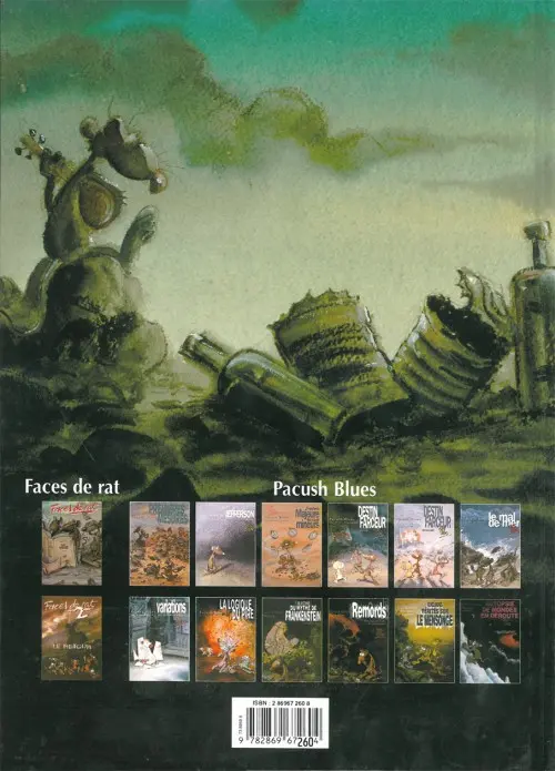 Verso de l'album Pacush Blues Tome 3 Troisième zone : L'importance majeure des accords mineurs