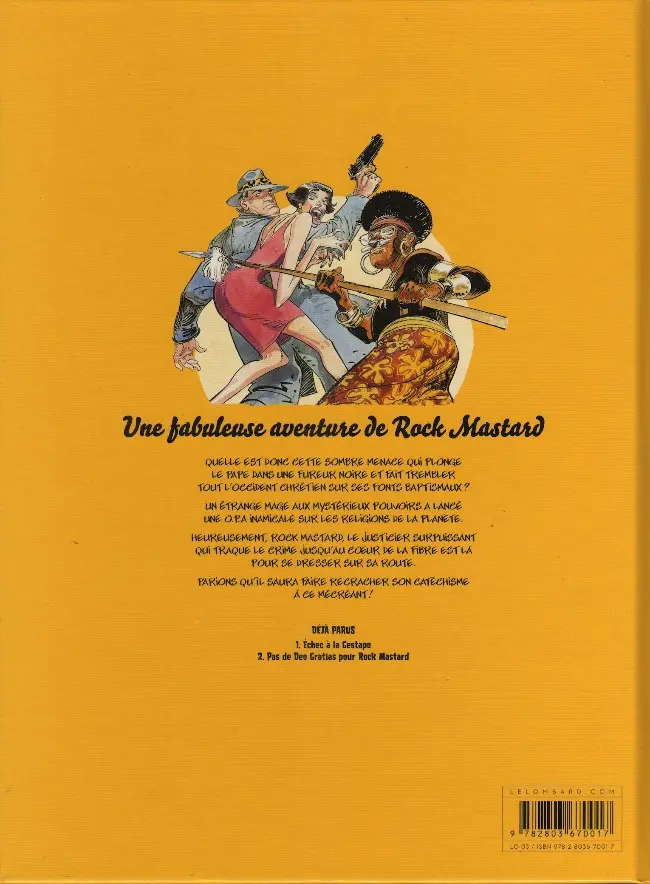 Verso de l'album Rock Mastard Tome 1 Pas de Deo Gratias pour Rock Mastard