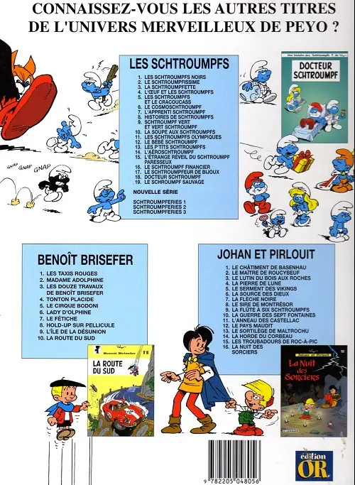 Verso de l'album Schtroumpferies Tome 1