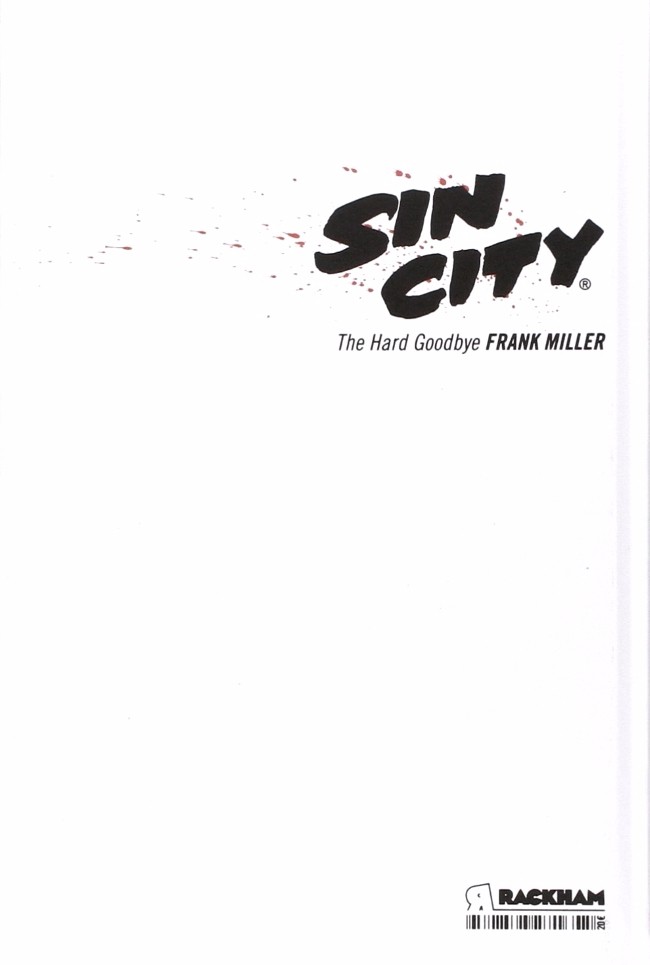 Verso de l'album Sin City Tome 1 The Hard Goodbye
