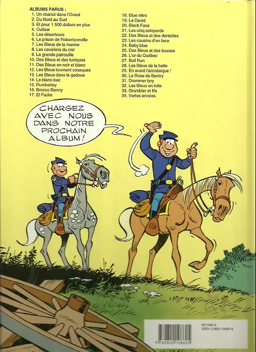 Verso de l'album Les Tuniques Bleues Tome 3 Et pour quinze cents dollars en plus