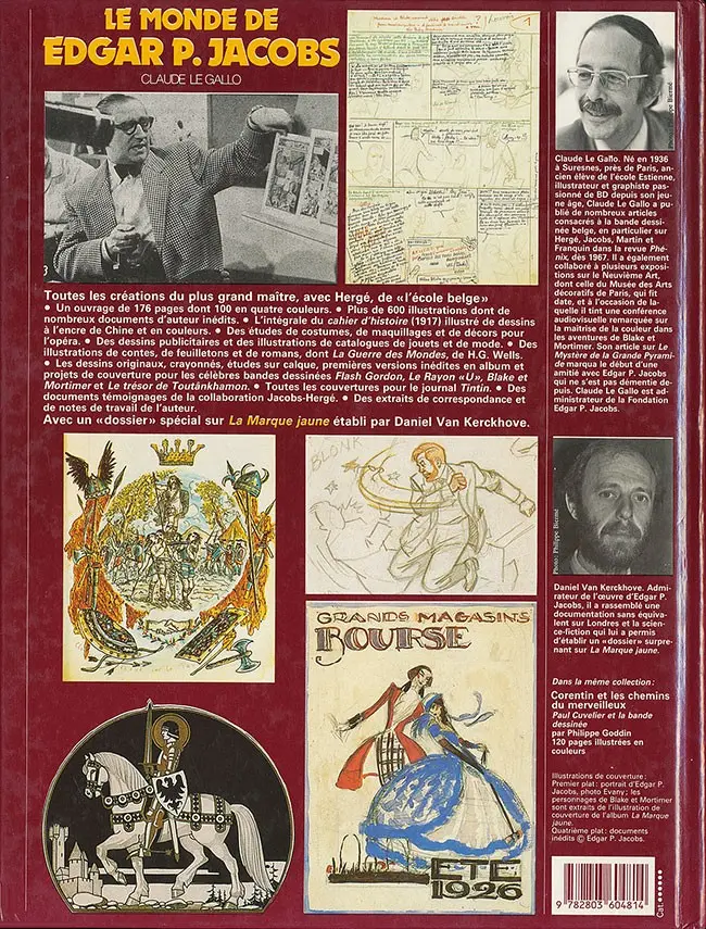 Verso de l'album Le Monde de Edgar P. Jacobs