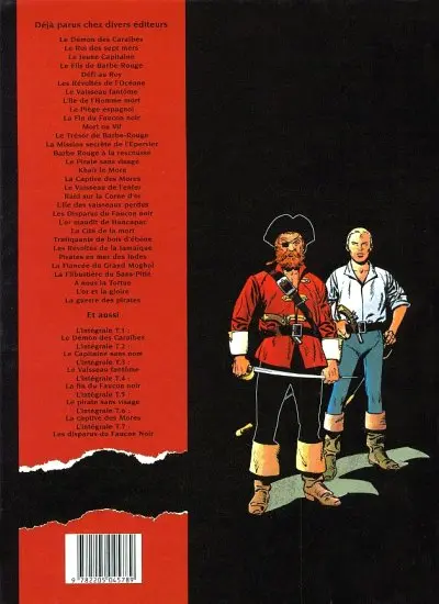 Verso de l'album Barbe-Rouge Tome 31 La guerre des pirates