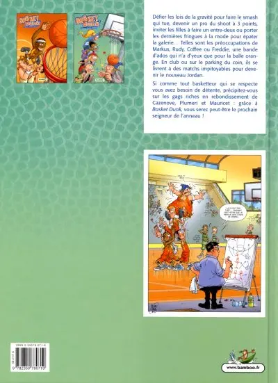 Verso de l'album Basket dunk Tome 2