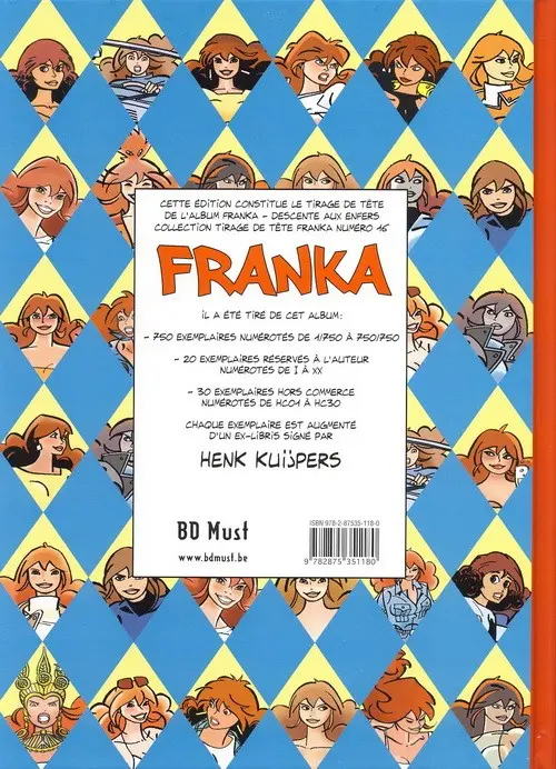 Verso de l'album Franka BD Must Tome 22 Descente aux enfers