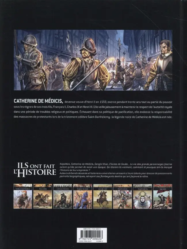 Verso de l'album Ils ont fait l'Histoire Tome 11 Catherine de Médicis