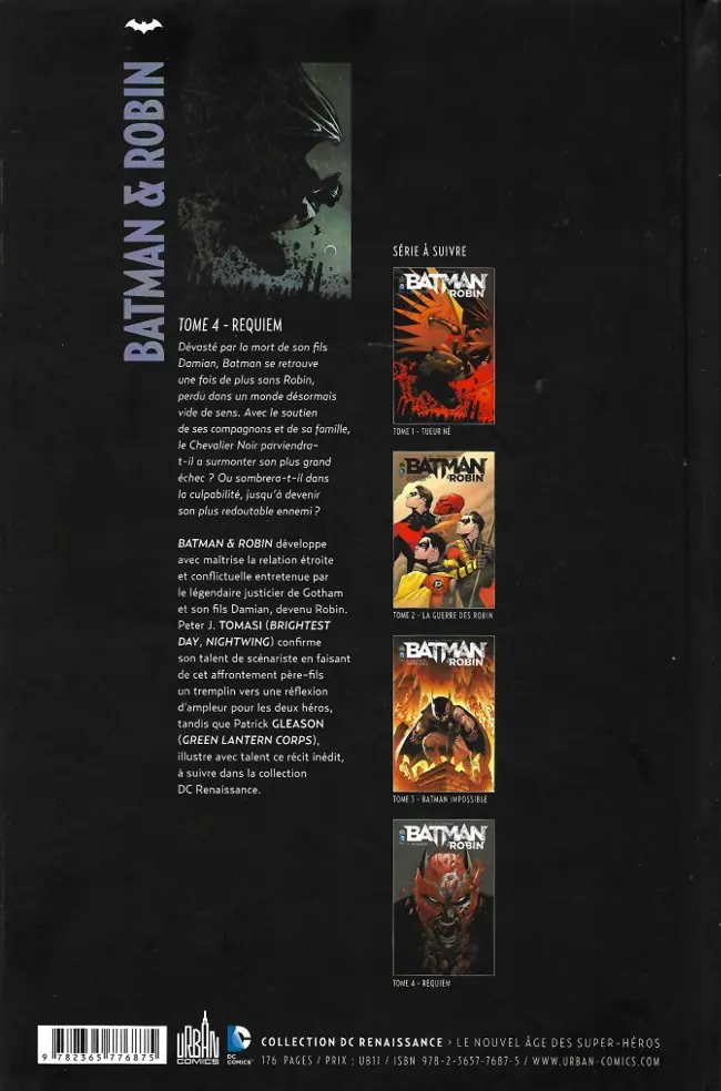 Verso de l'album Batman & Robin Tome 4 Requiem