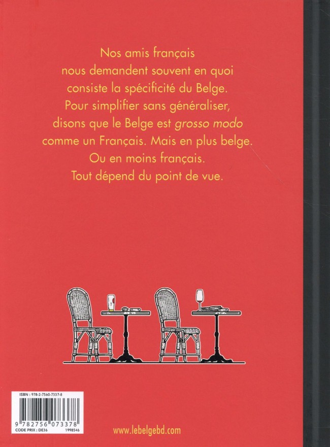 Verso de l'album Le Belge Tome 3 Le belge parle aux francais