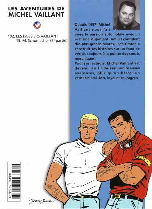 Verso de l'album Michel Vaillant La Collection Tome 102 Michael Schumacher - 2e partie
