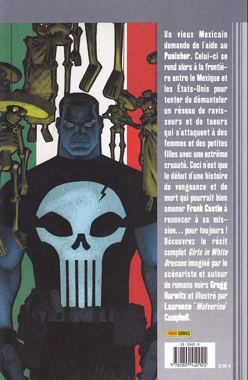 Verso de l'album Punisher Tome 15 Les filles en robes blanches