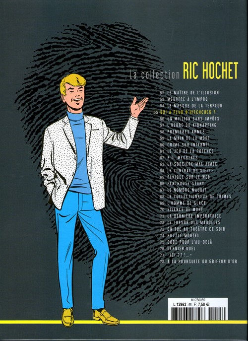 Verso de l'album Ric Hochet La collection Tome 55 Qui a peur d'Hitchcock ?