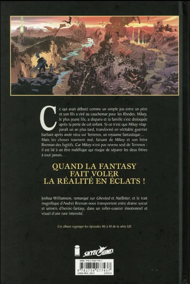Verso de l'album Birthright Tome 2 L'Appel