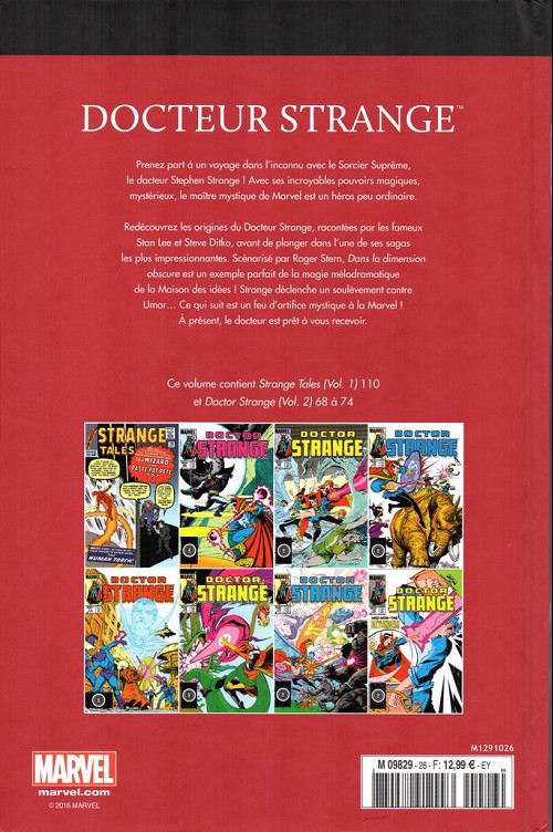 Verso de l'album Le meilleur des Super-Héros Marvel Tome 26 Docteur strange