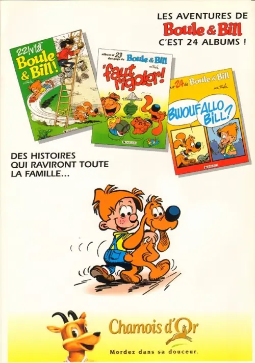 Verso de l'album Boule & Bill 'faut rigoler !