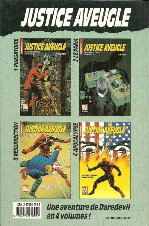 Verso de l'album Super Héros Tome 29 Daredevil : Justice aveugle 3/4 - Résurrection