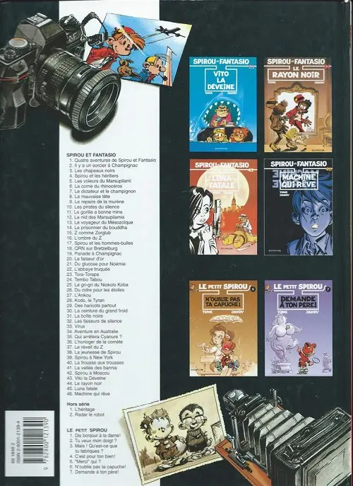 Verso de l'album Spirou et Fantasio Tome 45 Luna fatale