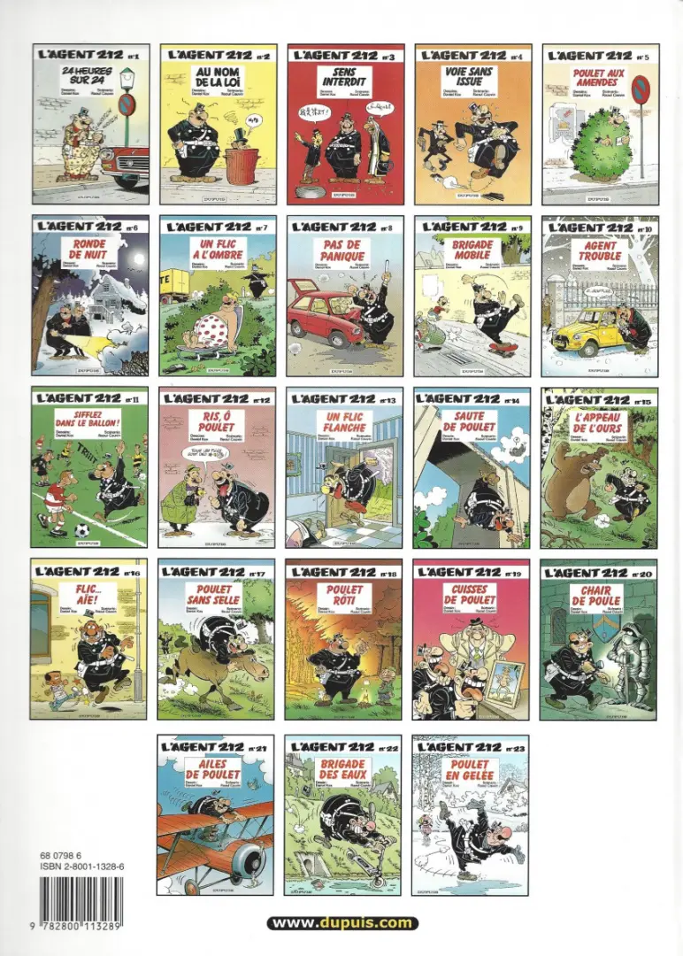 Verso de l'album L'Agent 212 Tome 1 24 heures sur 24