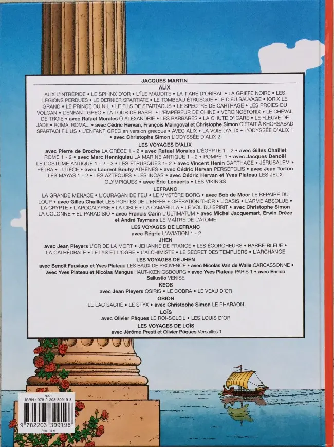 Verso de l'album Alix Tome 11 Le prince du Nil