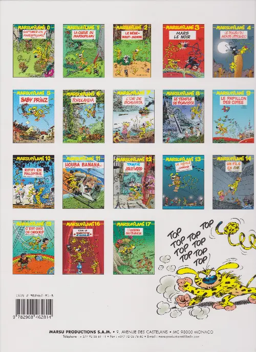 Verso de l'album Marsupilami Tome 11 Houba Banana
