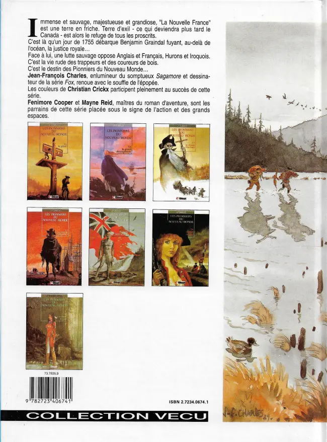 Verso de l'album Les Pionniers du Nouveau Monde Tome 1 Le pilori
