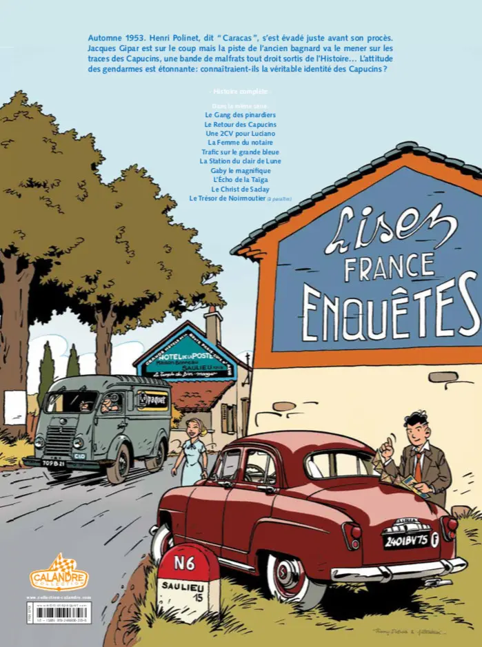 Verso de l'album Une aventure de Jacques Gipar Tome 2 Le retour des Capucins
