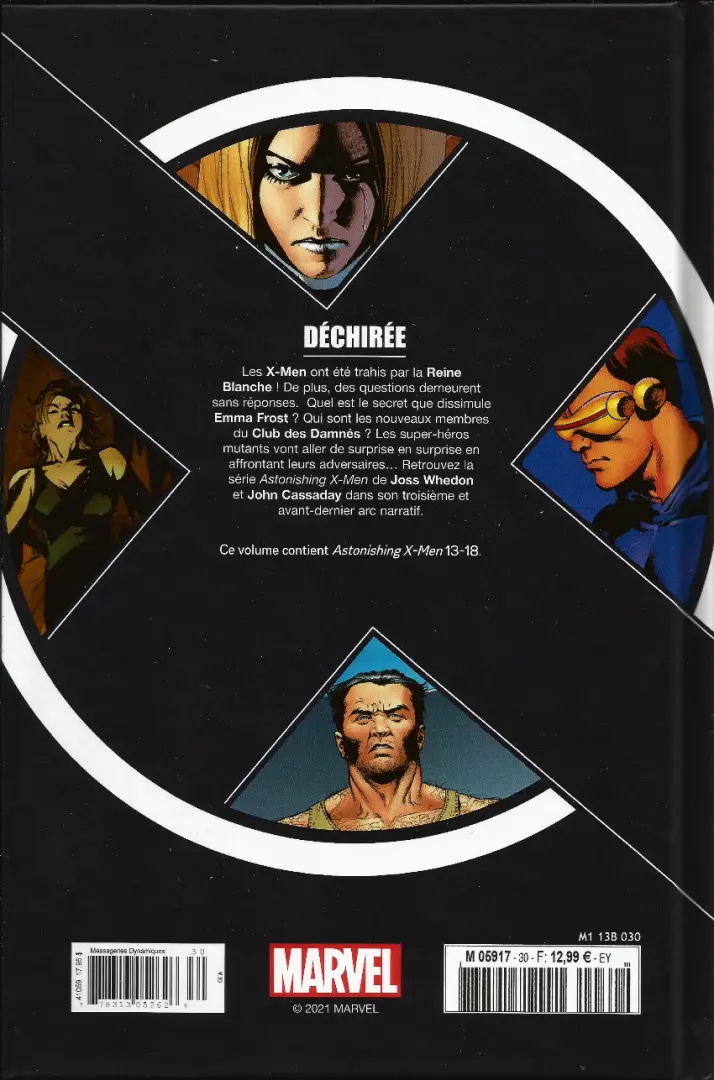 Verso de l'album X-Men - La Collection Mutante Tome 30 Déchirée