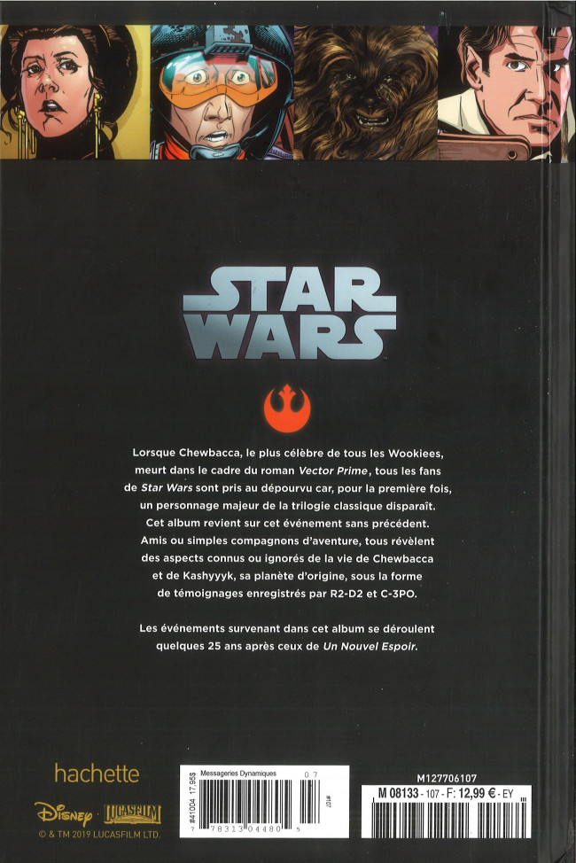 Verso de l'album Star Wars - Légendes - La Collection Tome 107 Nouvelle République - III. Chewbacca