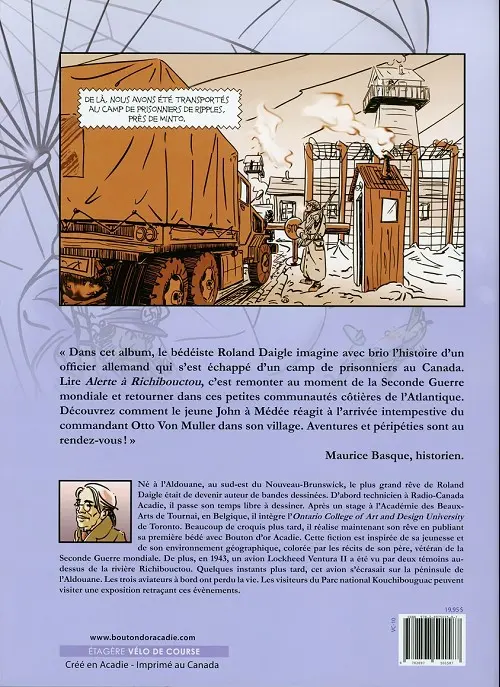 Verso de l'album Alerte à Richibouctou 1