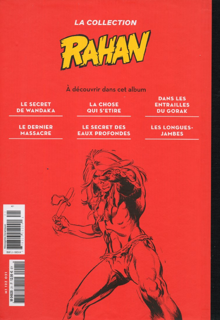 Verso de l'album Rahan (La Collection - Hachette) Tome 21