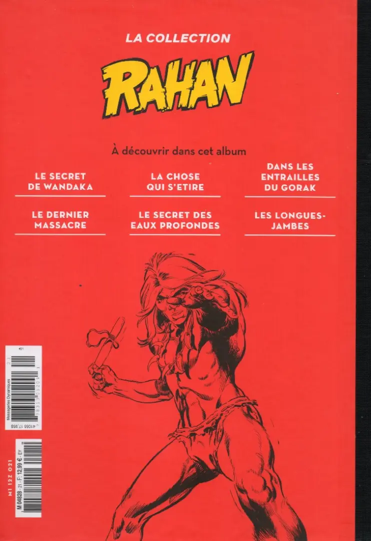 Verso de l'album Rahan La Collection (Hachette) Tome 21