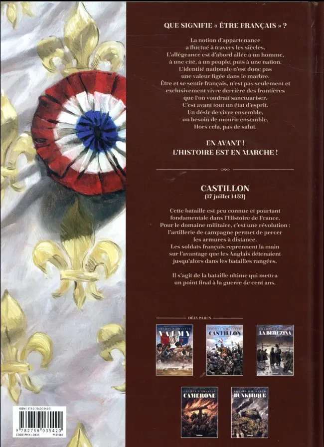 Verso de l'album Champs d'honneur Tome 2 Castillon - Juillet 1453