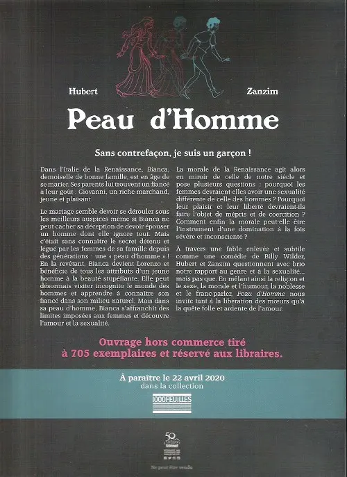 Verso de l'album Peau d'Homme
