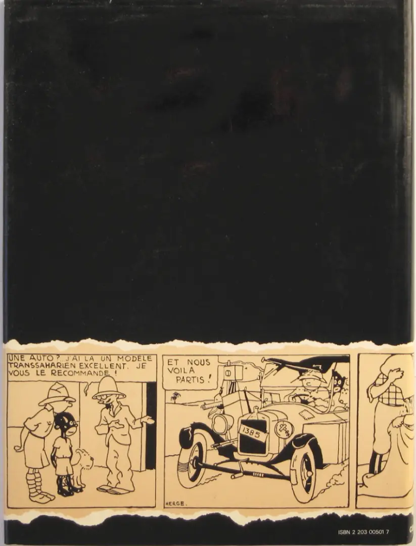 Verso de l'album Archives Hergé Tome 1