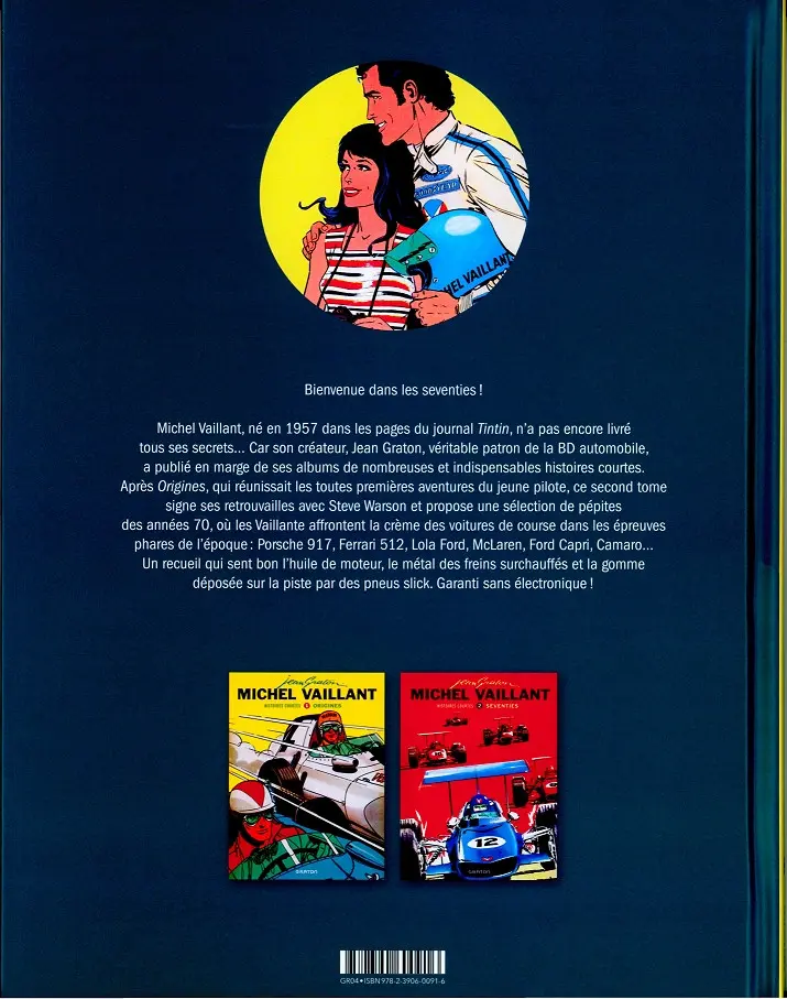 Verso de l'album Michel Vaillant Histoires courtes Tome 2 Seventies