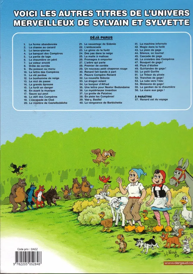 Verso de l'album Sylvain et Sylvette Tome 17 Sauve qui peut