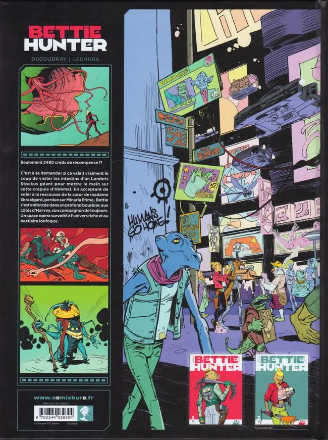 Verso de l'album Bettie Hunter Tome 1