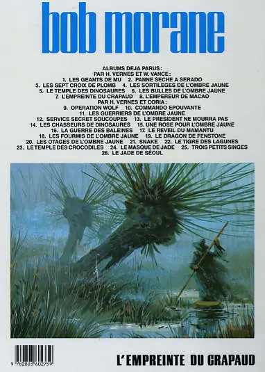 Verso de l'album Bob Morane Tome 26 L'empreinte du crapaud