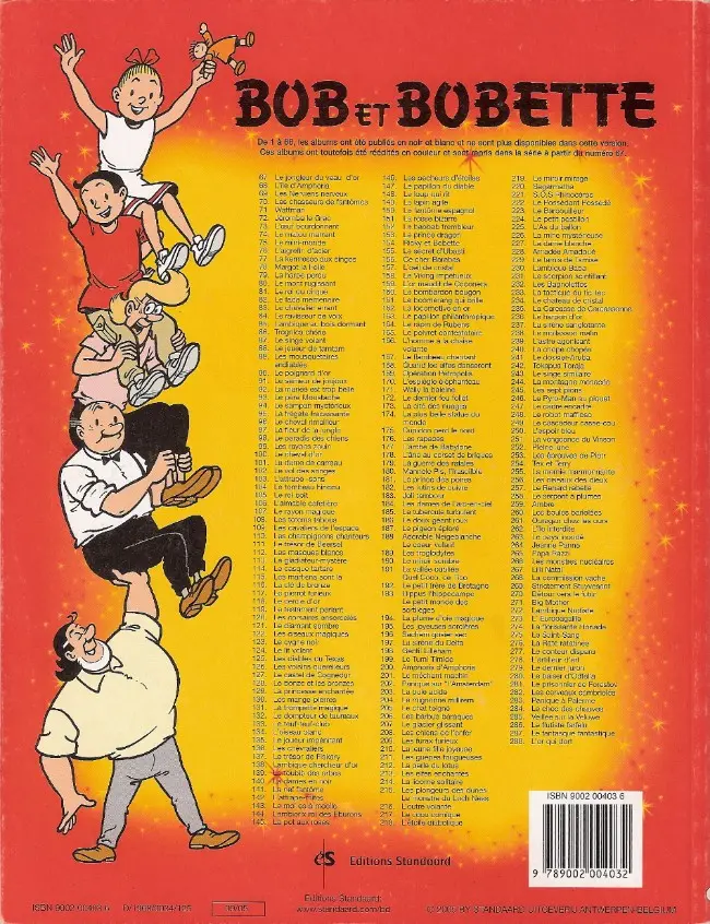 Verso de l'album Bob et Bobette Tome 82 Le fada mercenaire