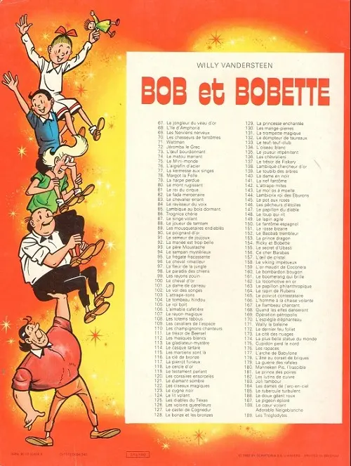 Verso de l'album Bob et Bobette Tome 135 Le joueur impénitent