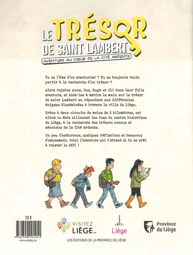 Verso de l'album Le trésor de Saint Lambert Aventure au coeur de la cité ardente
