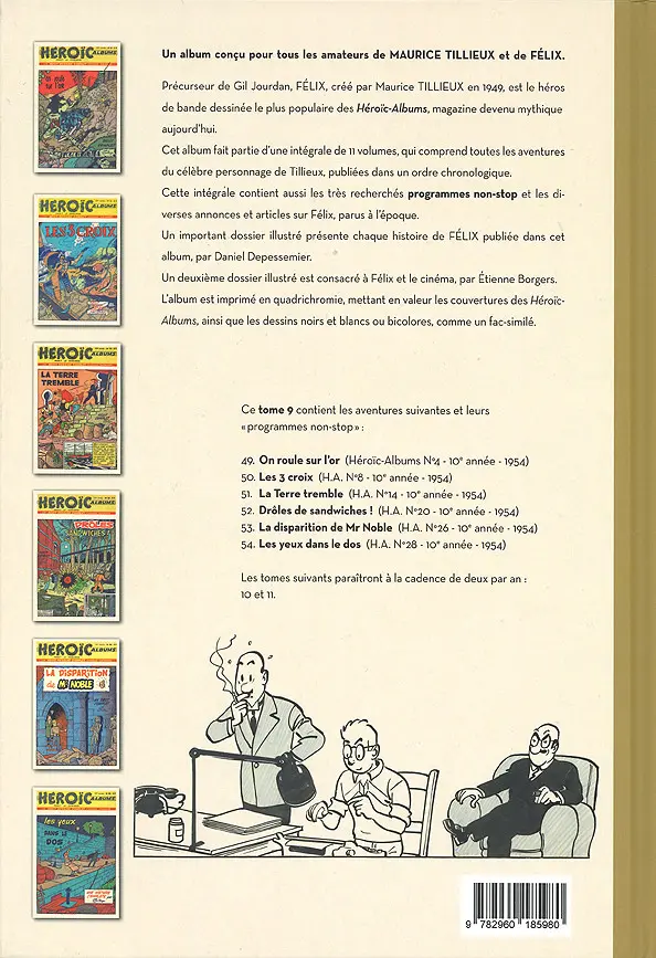 Verso de l'album Félix Intégrale Tome 9