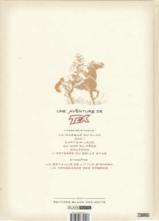 Verso de l'album Tex 6 L'Odyssée du Belle Star