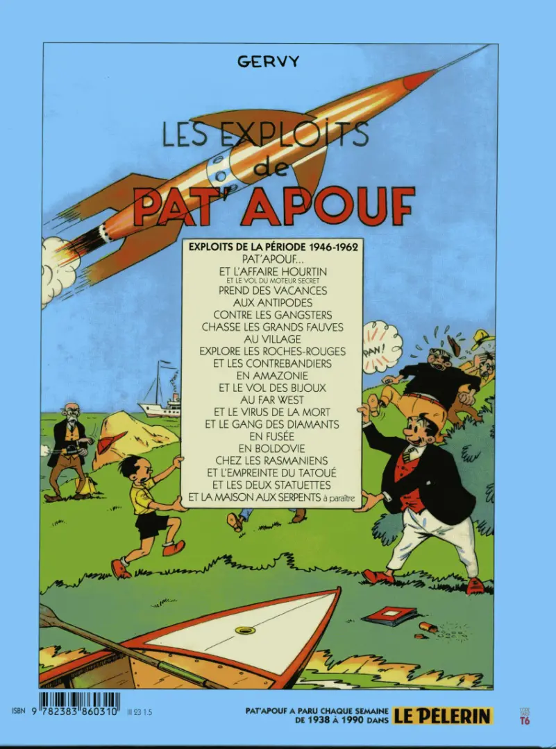 Verso de l'album Editions du Triomphe Tome 17 Pat'apouf et les deux statuettes