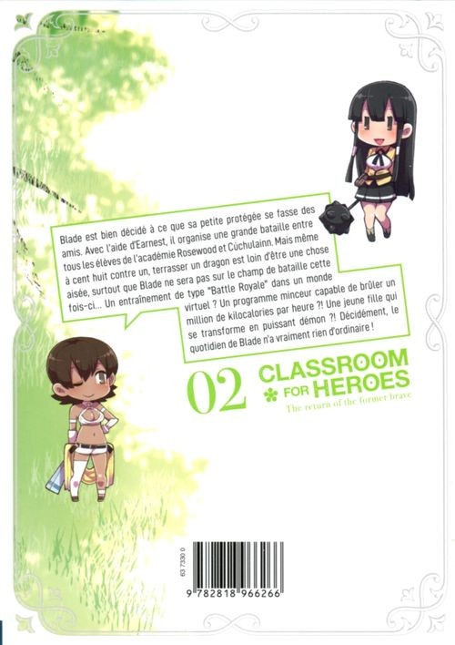 Verso de l'album Classroom for Heroes 02
