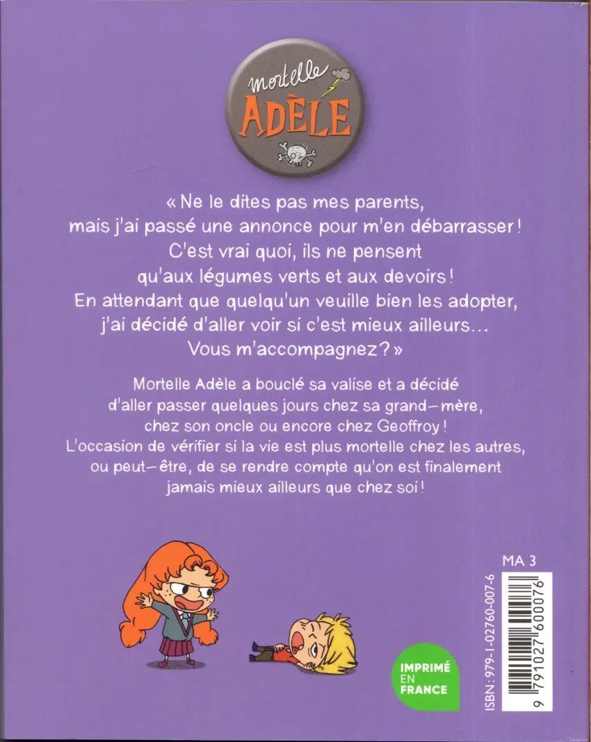 Verso de l'album Mortelle Adèle Tome 8 Parents à vendre