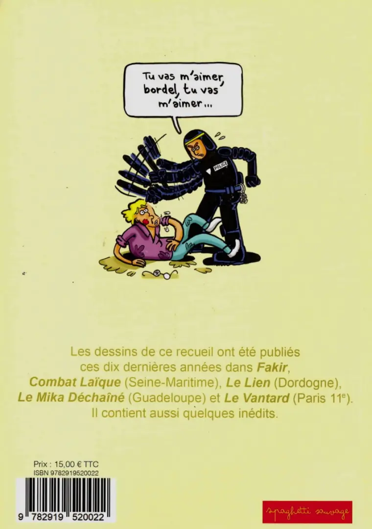 Verso de l'album Trait Drôle